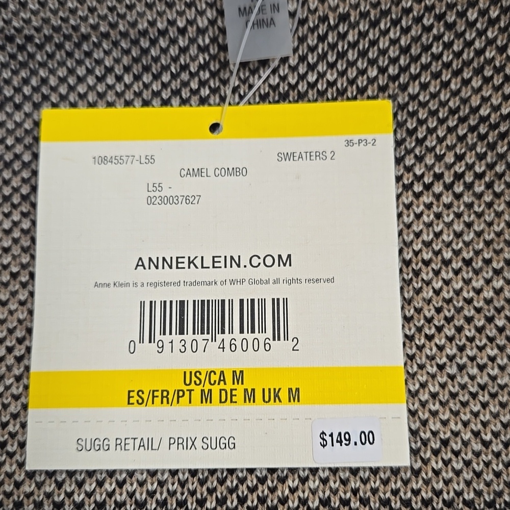 Anne Klein NWT Plaid Double-Breasted Women's Cardigan Size Medium Retail 149.00 - Picture 7 of 11